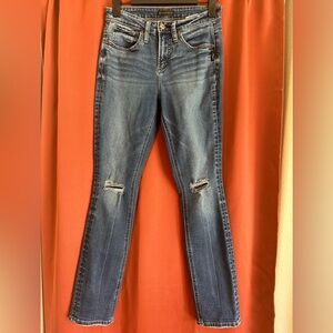 Silver Jeans Beau Slim Leg Distressed Jeans